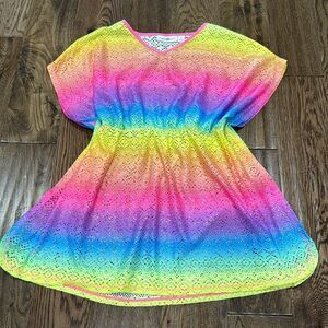 Girls Sugar & Jade tie dye swim cover up. Sz L.